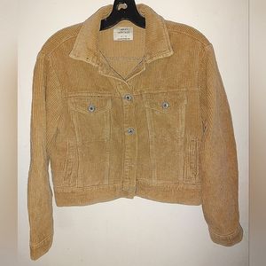 Urban Heritage brand beige corduroy style button up jacket size small
